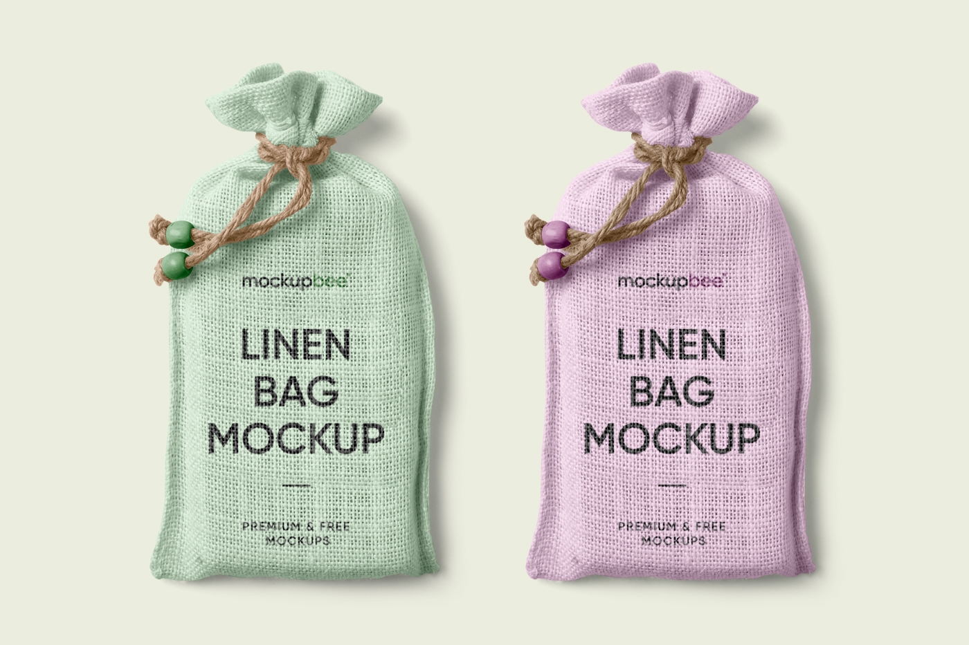 Small Linen Bag Mockup (PSD)