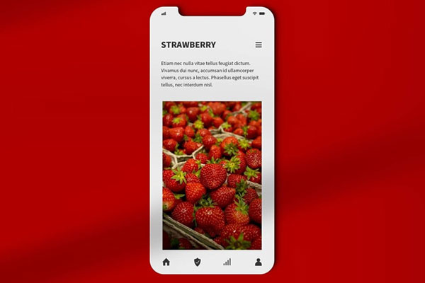 Top View of a Smartphone Display Mockup FREE PSD