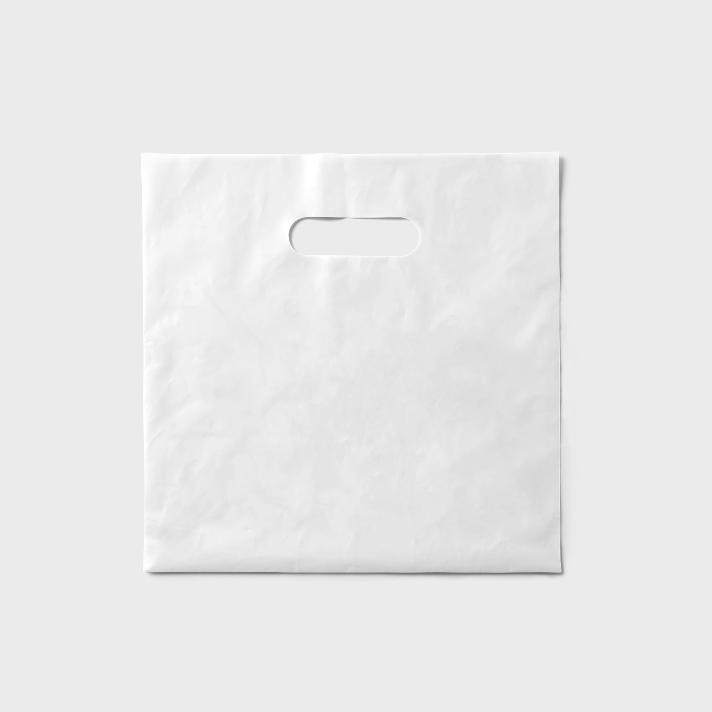 Top View of a Square Plastic Bag Mockup FREE PSD