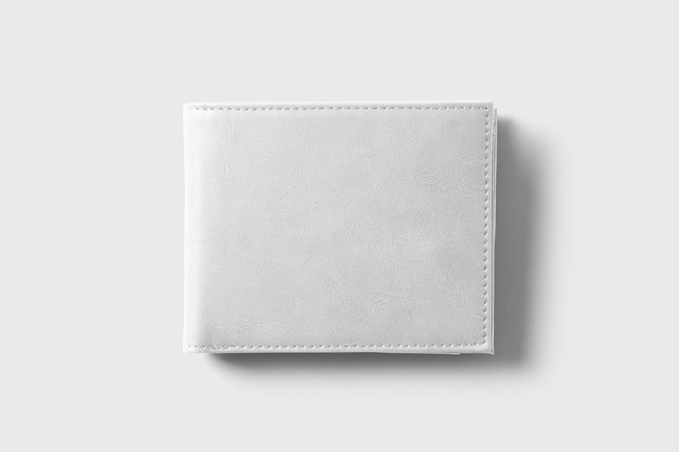 Top View of Minimal Leather Wallet Mockup FREE PSD