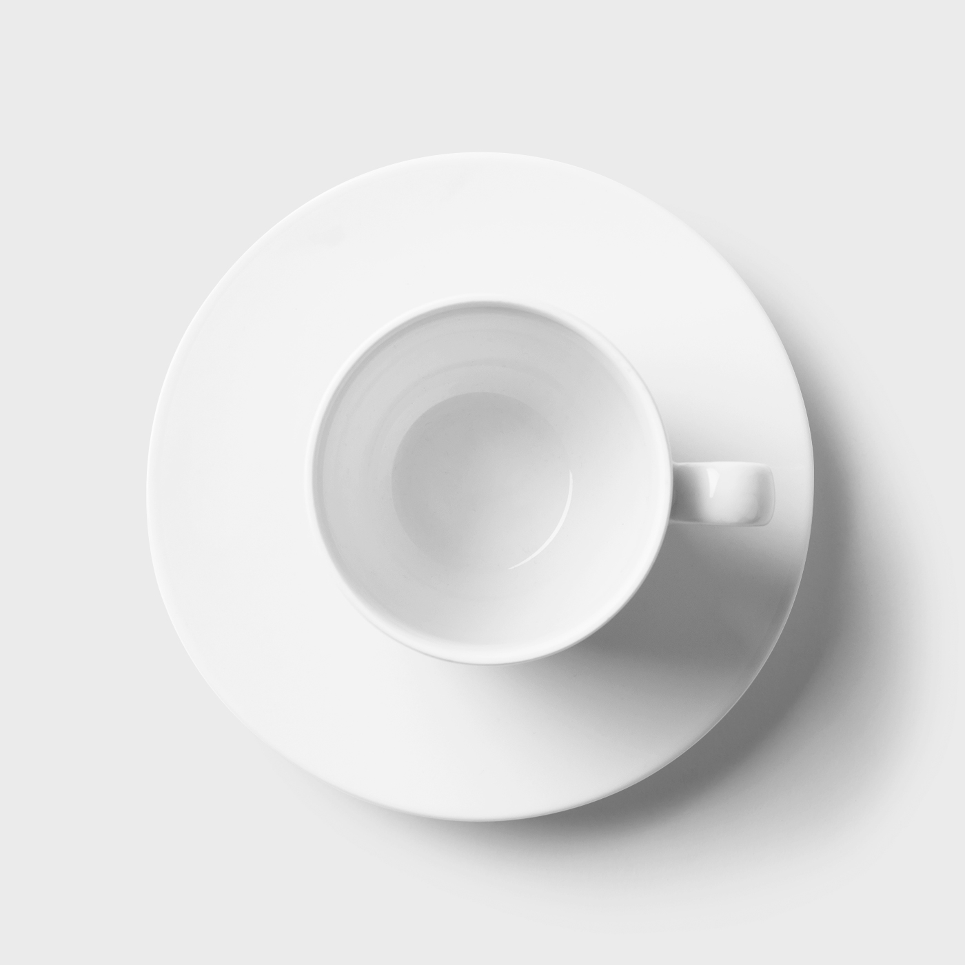 Top View of Saucer with Cup Mockup FREE PSD