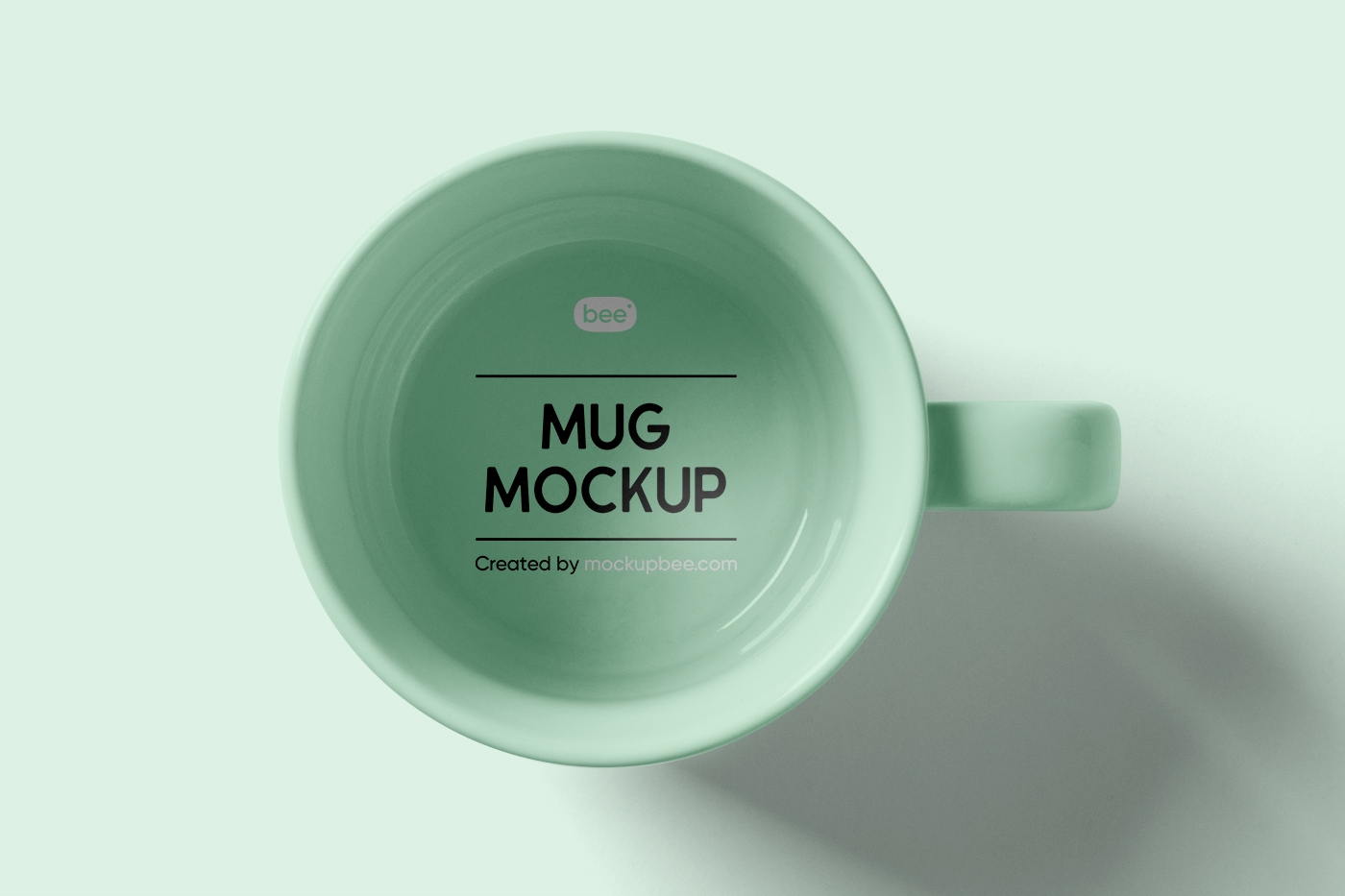 Top View of Simple Mug Mockup FREE PSD