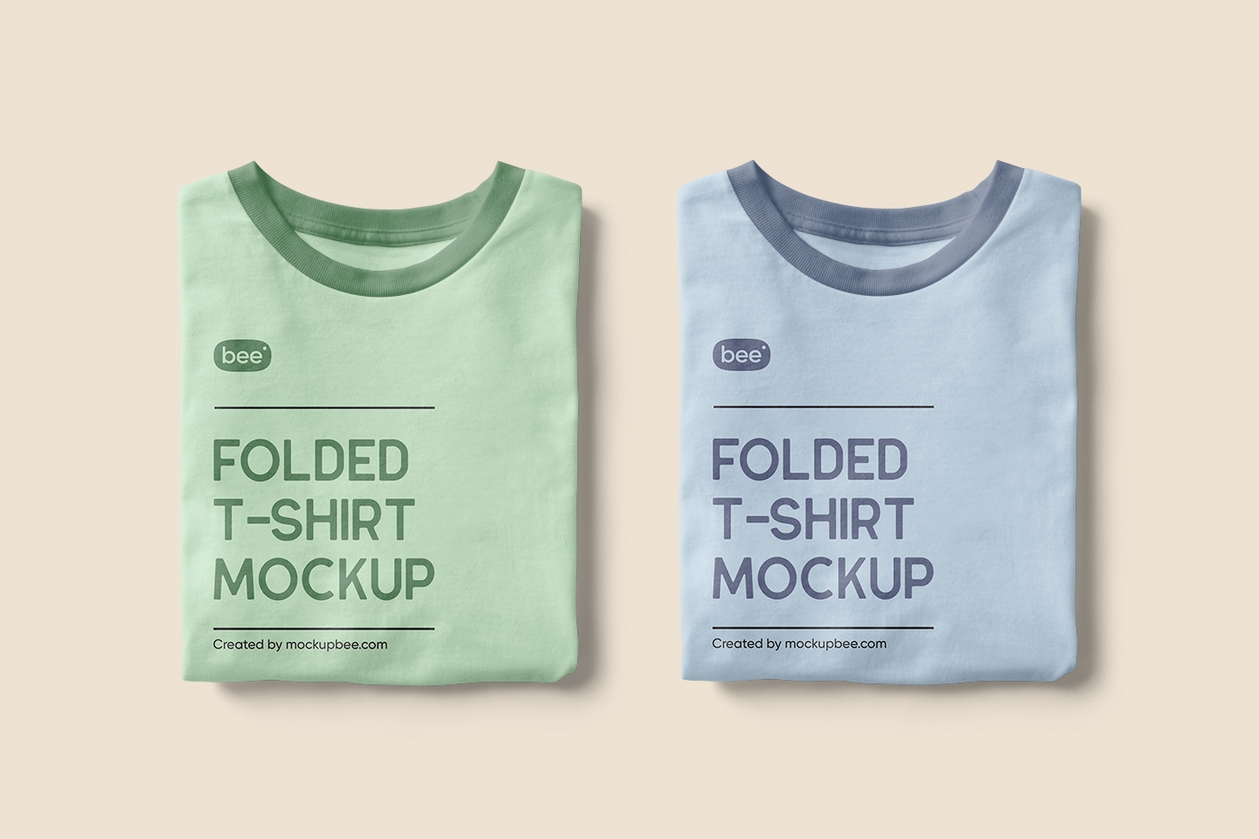 Top View of Two Folded T Shirts Mockup FREE Resource Boy