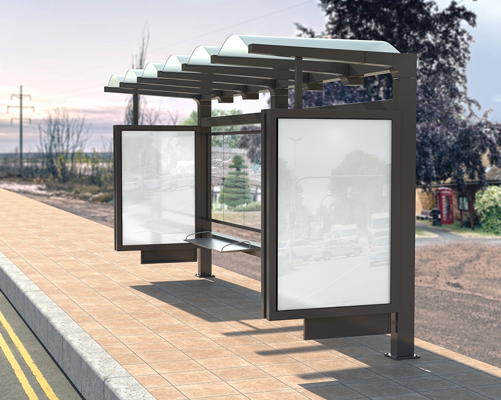 Two Vertical Bus Stop Billboards Mockup FREE PSD