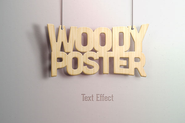 Woody Text Effect FREE PSD