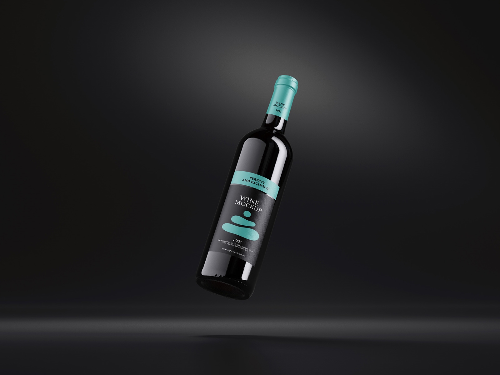 4 Mockups of Two Wine Bottles from Different Angles FREE PSD