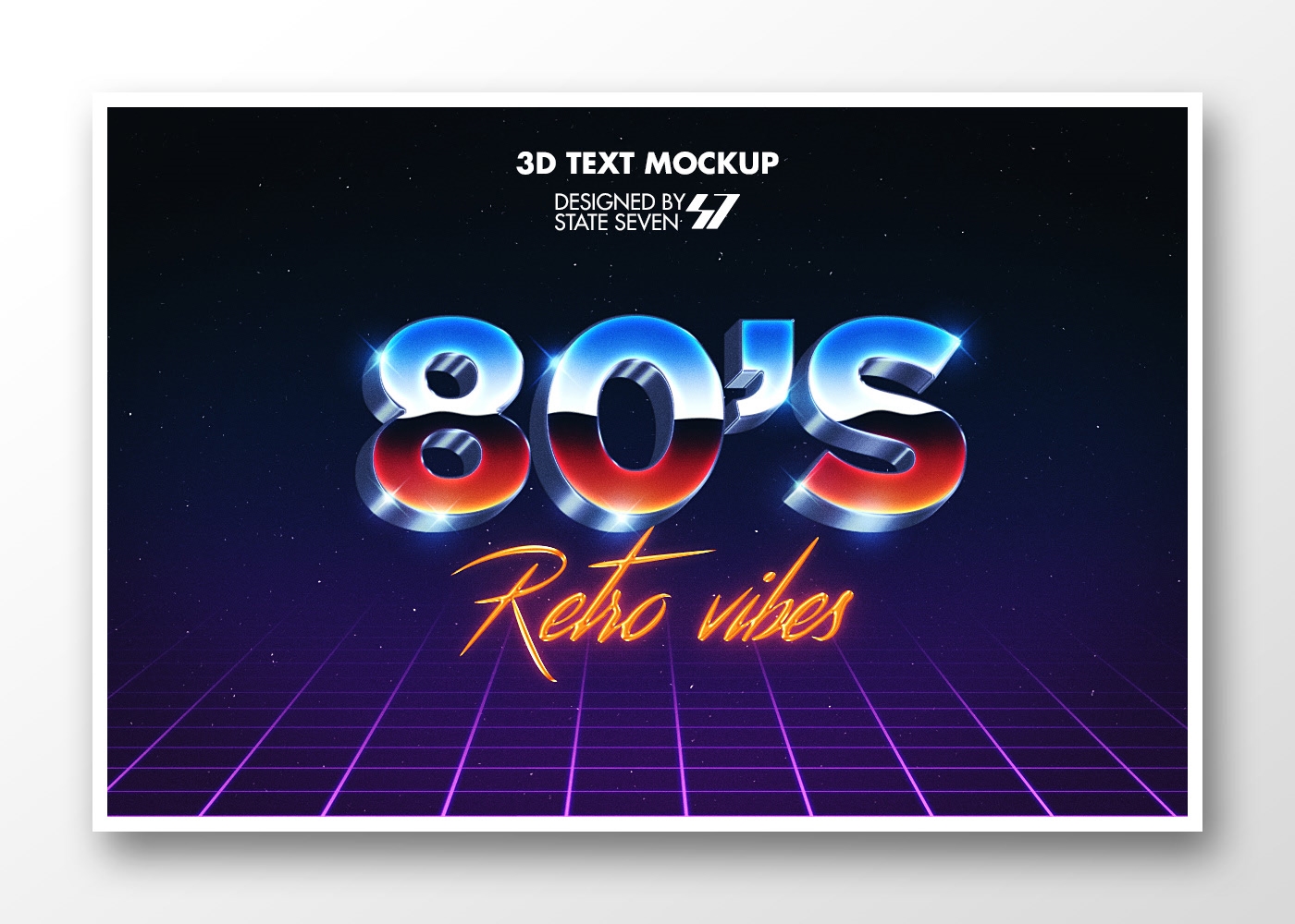 80s Style Text Effect FREE PSD