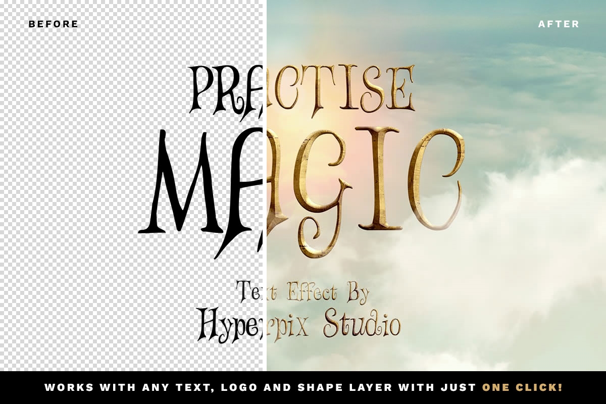 Fantasy Text Effect FREE PSD