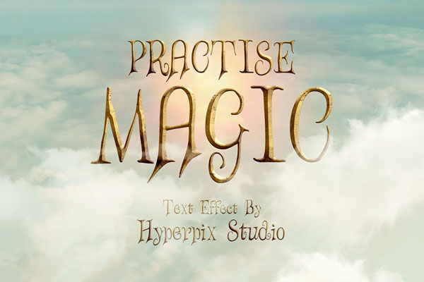Fantasy Text Effect FREE PSD
