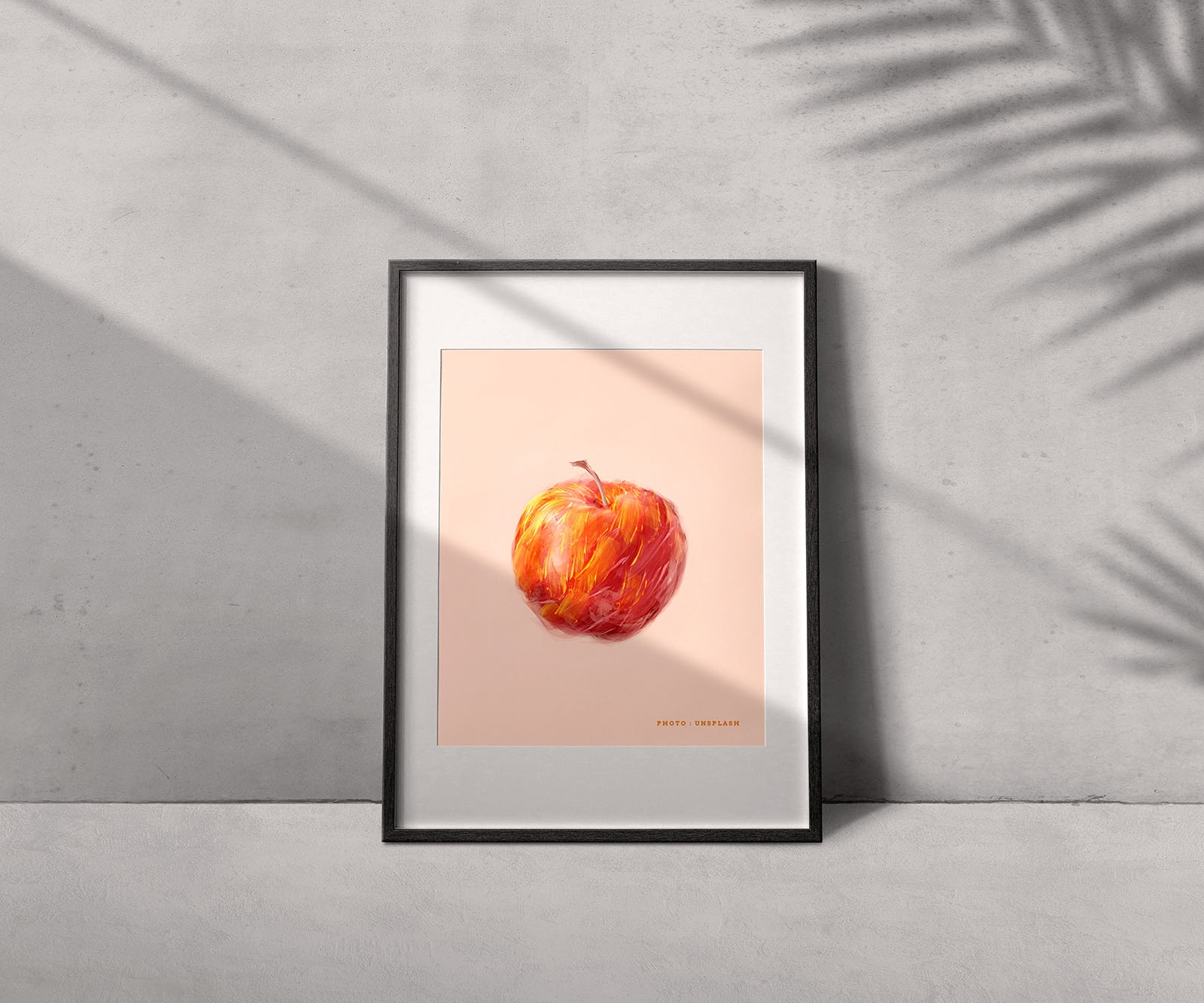 Front View of a Minimal Photo Frame Mockup FREE PSD