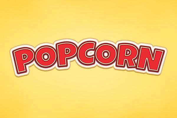 Popcorn Text Effect FREE PSD