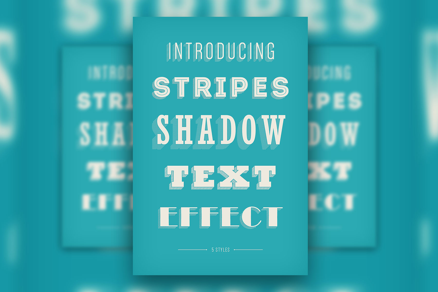 Stripes Shadow Text Effect FREE PSD