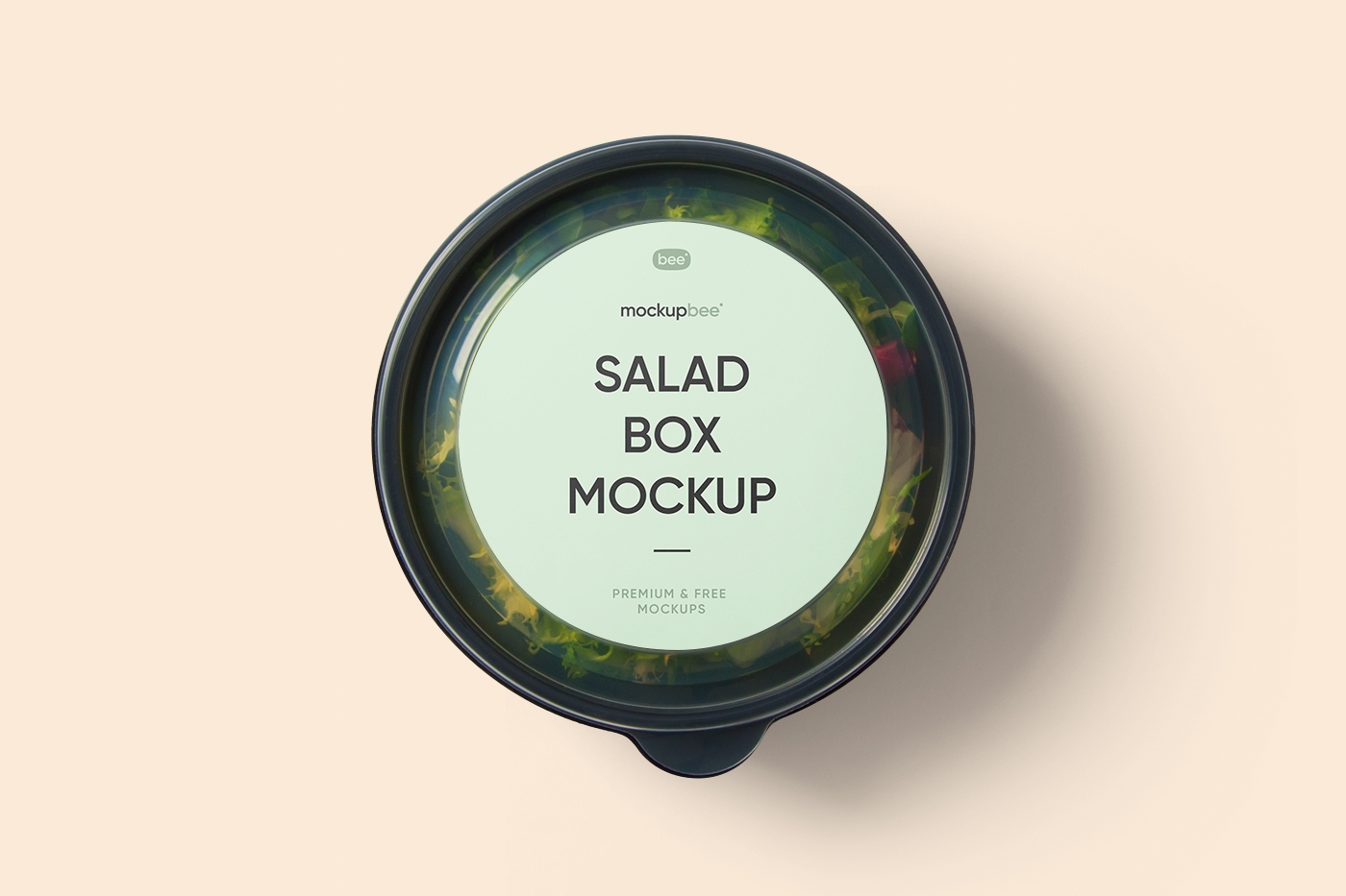 Salad Container Box Mockup - Half Side View - Free Download Images High  Quality PNG, JPG