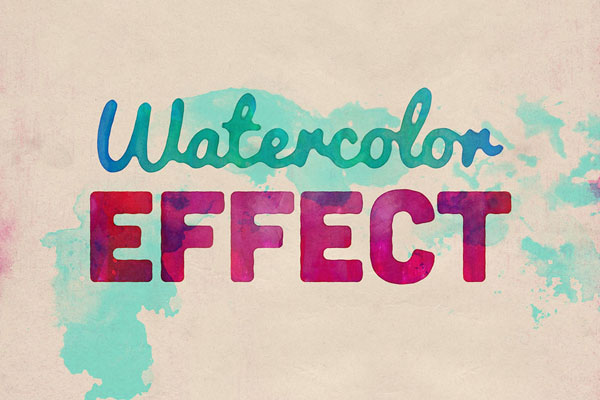 Watercolor Text and Logo Effects FREE PSD
