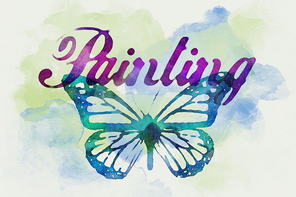 Watercolor Text Effect FREE PSD