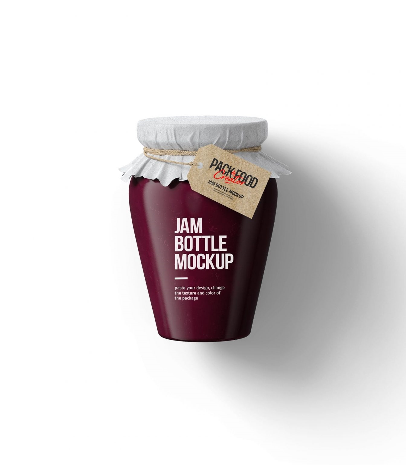 Front View of Jar of Jam Mockup FREE PSD