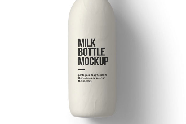 2L Frosted Plastic Milk Jug Mockup - Side View - Free Download