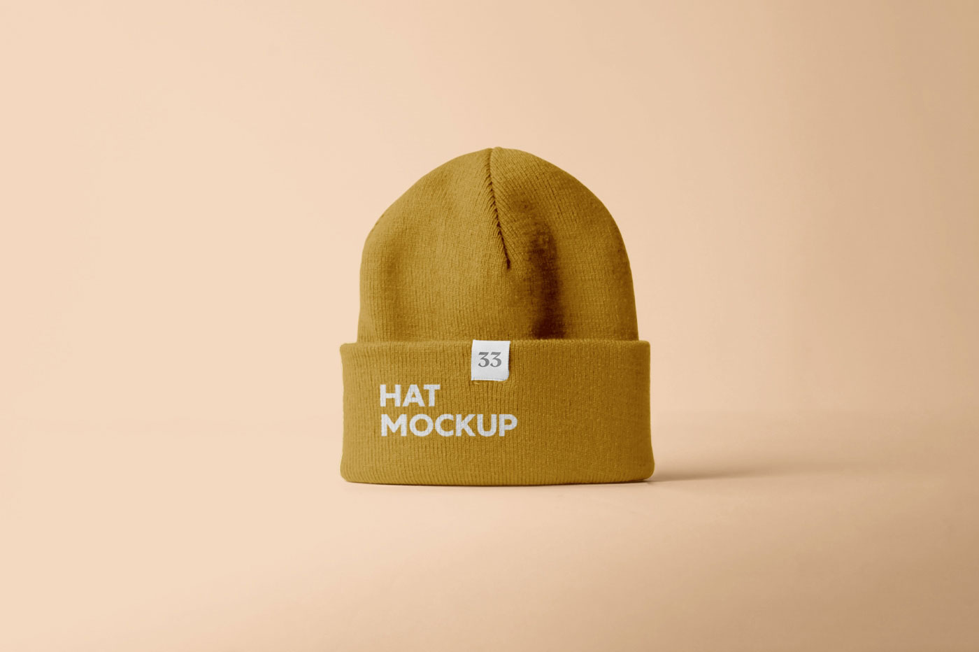 Front View Of Winter Hat Mockup (FREE)   Resource Boy