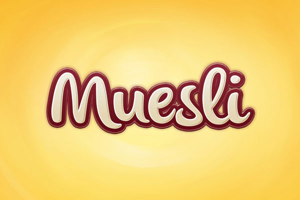 Muesli Text Effect FREE PSD