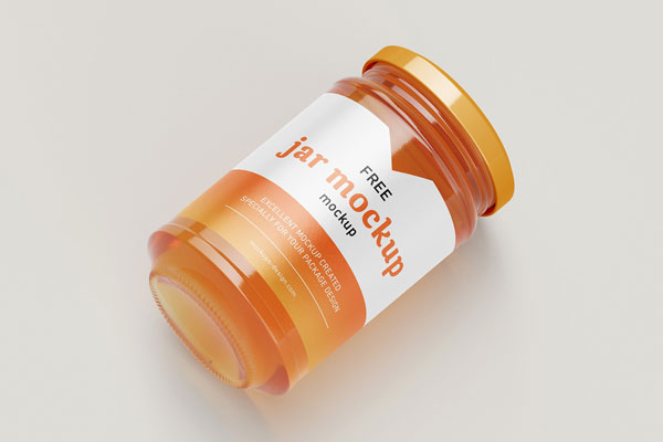 3 Mockups of Honey Jar Glasses FREE PSD