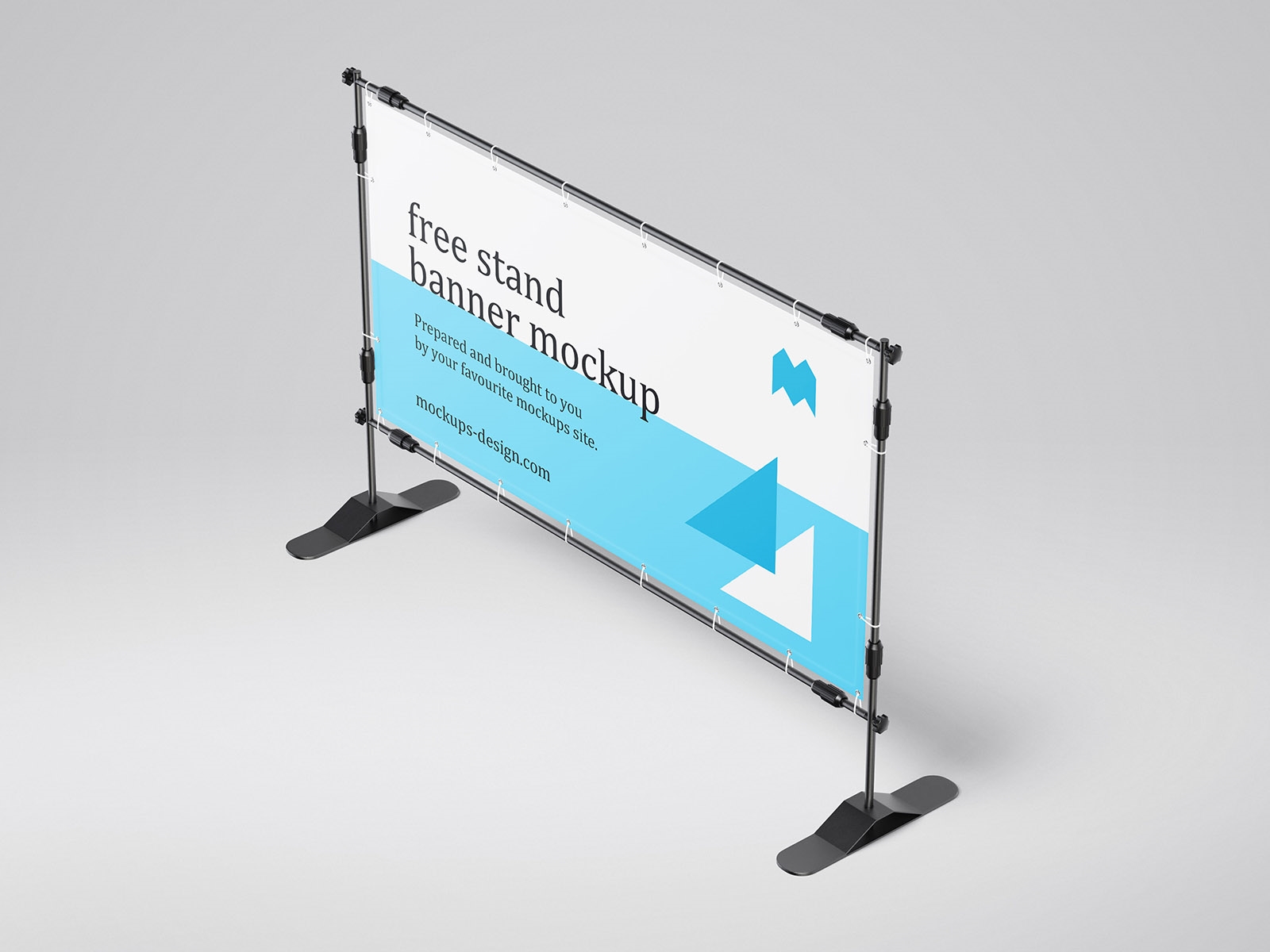 4 Different Angles Banner Stand Mockups FREE PSD