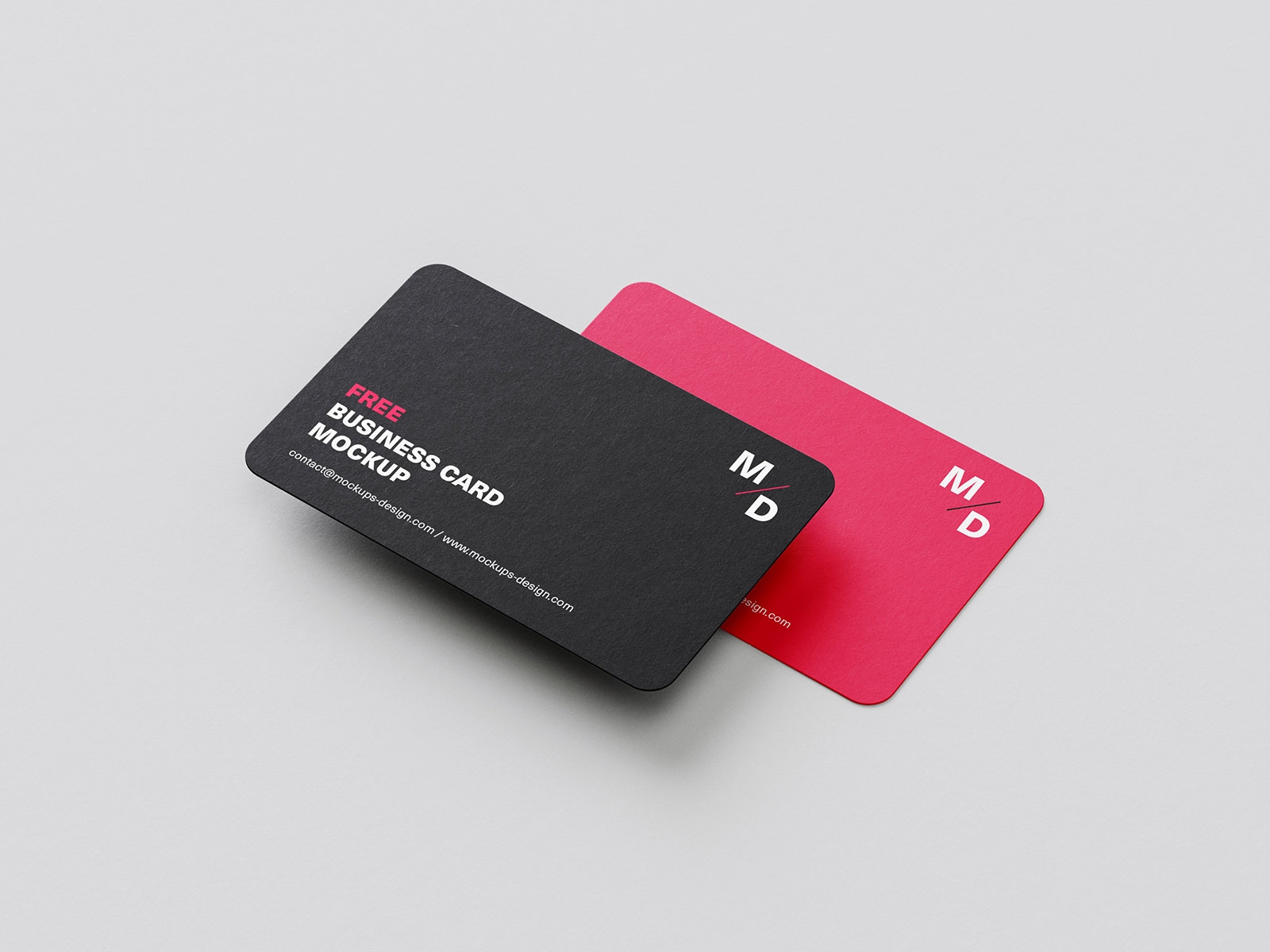 5 Mockups of Rounded Business Cards FREE PSD