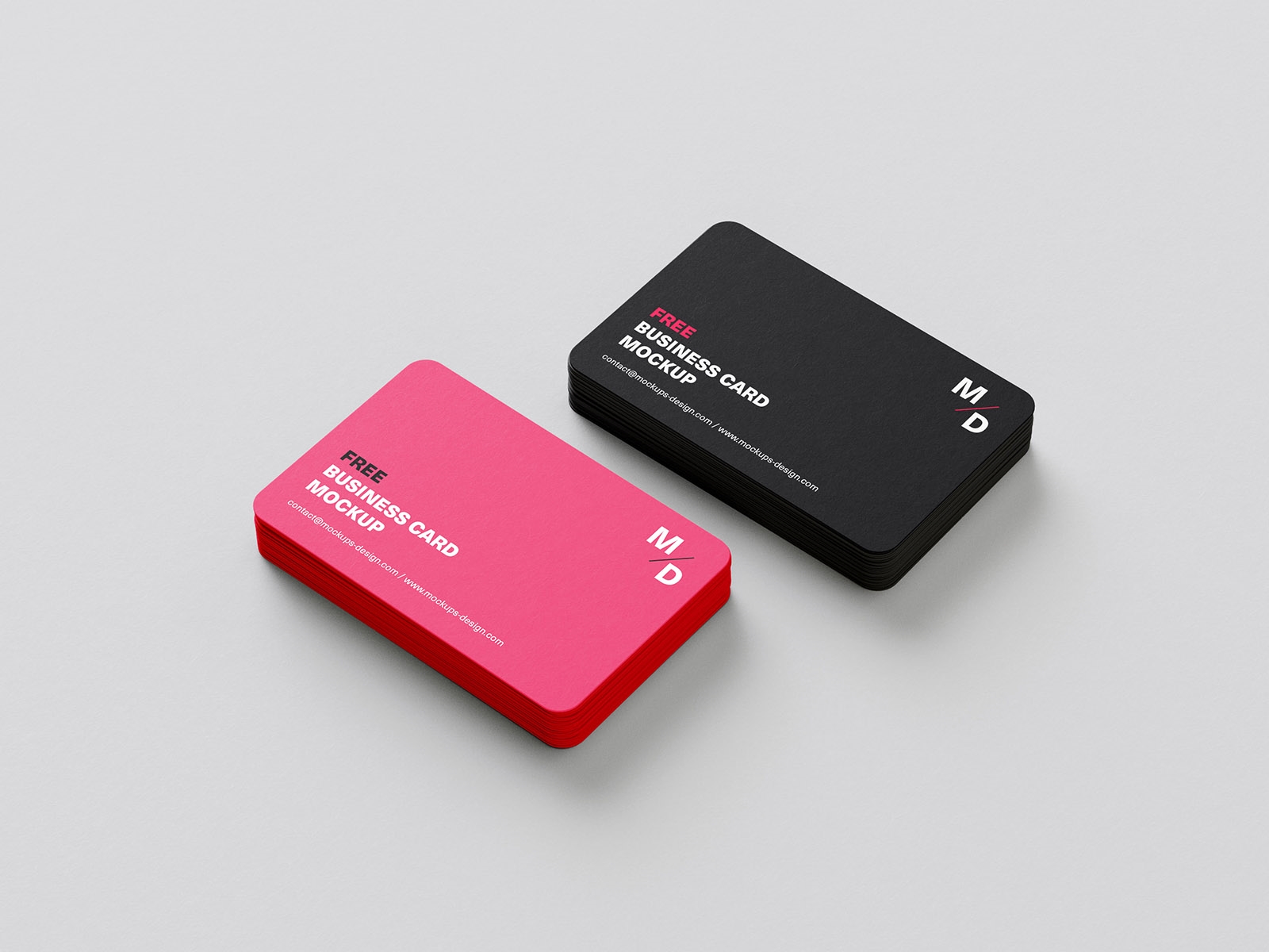 5 Mockups of Rounded Business Cards FREE PSD