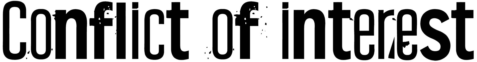 Conflict Of Interest Font