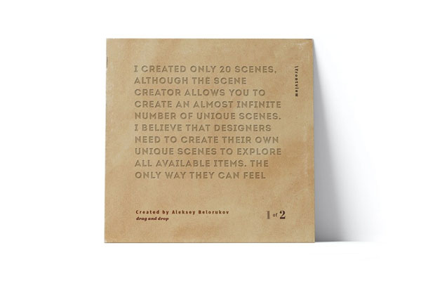 Front View of Classic Square Business Card Mockup FREE PSD