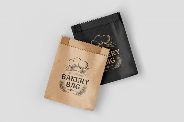 Top View of 3 Bakery Bag Mockups FREE PSD