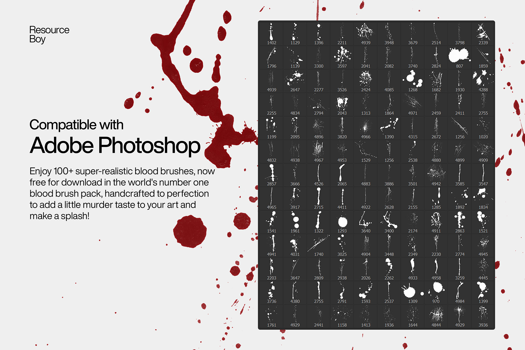 100+ Free Blood Photoshop Brushes - High Resolution