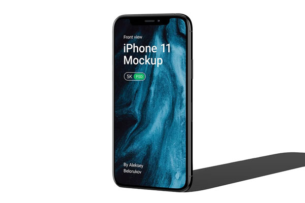 Front View of an iPhone 11 Pro Mockup FREE PSD