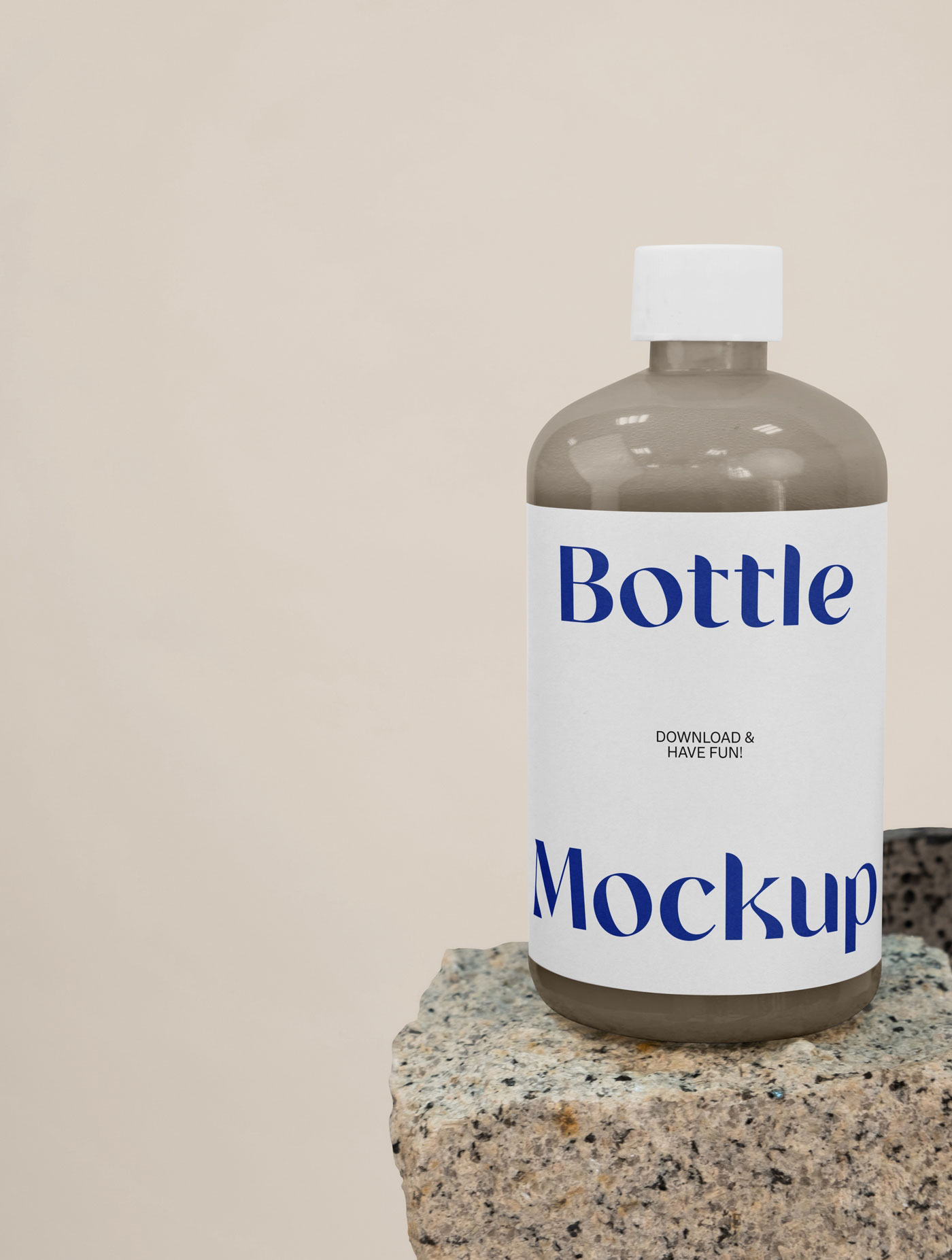 Cosmetic bottle with flip top / clear - Smarty Mockups