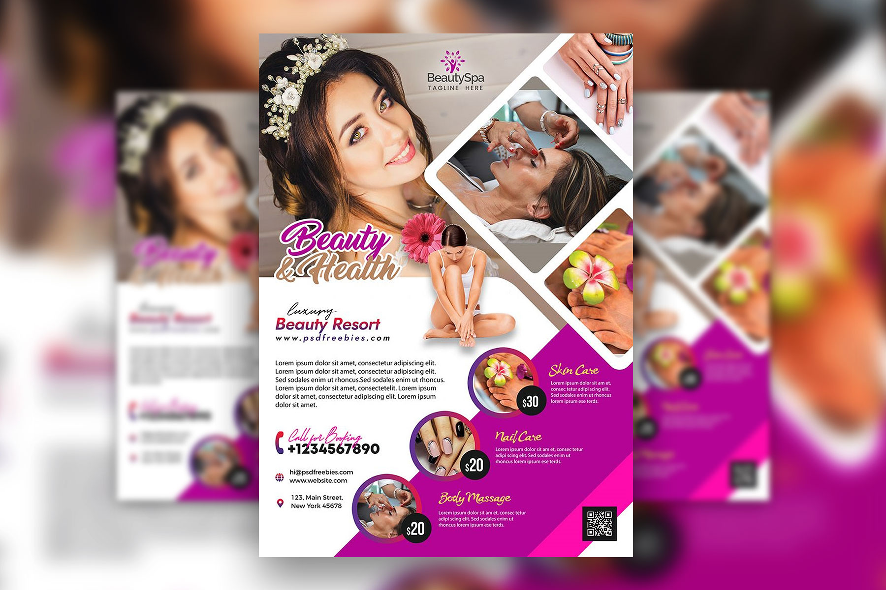 Photo Grids Spa and Beauty Salon Flyer Template Free Download ...