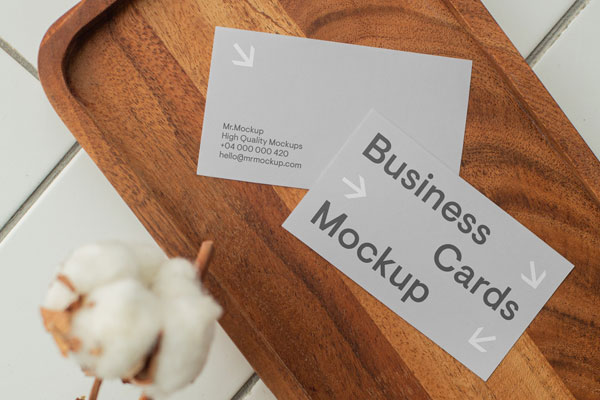 Elegantly Embossed Business Card Mockup Free Resource Boy