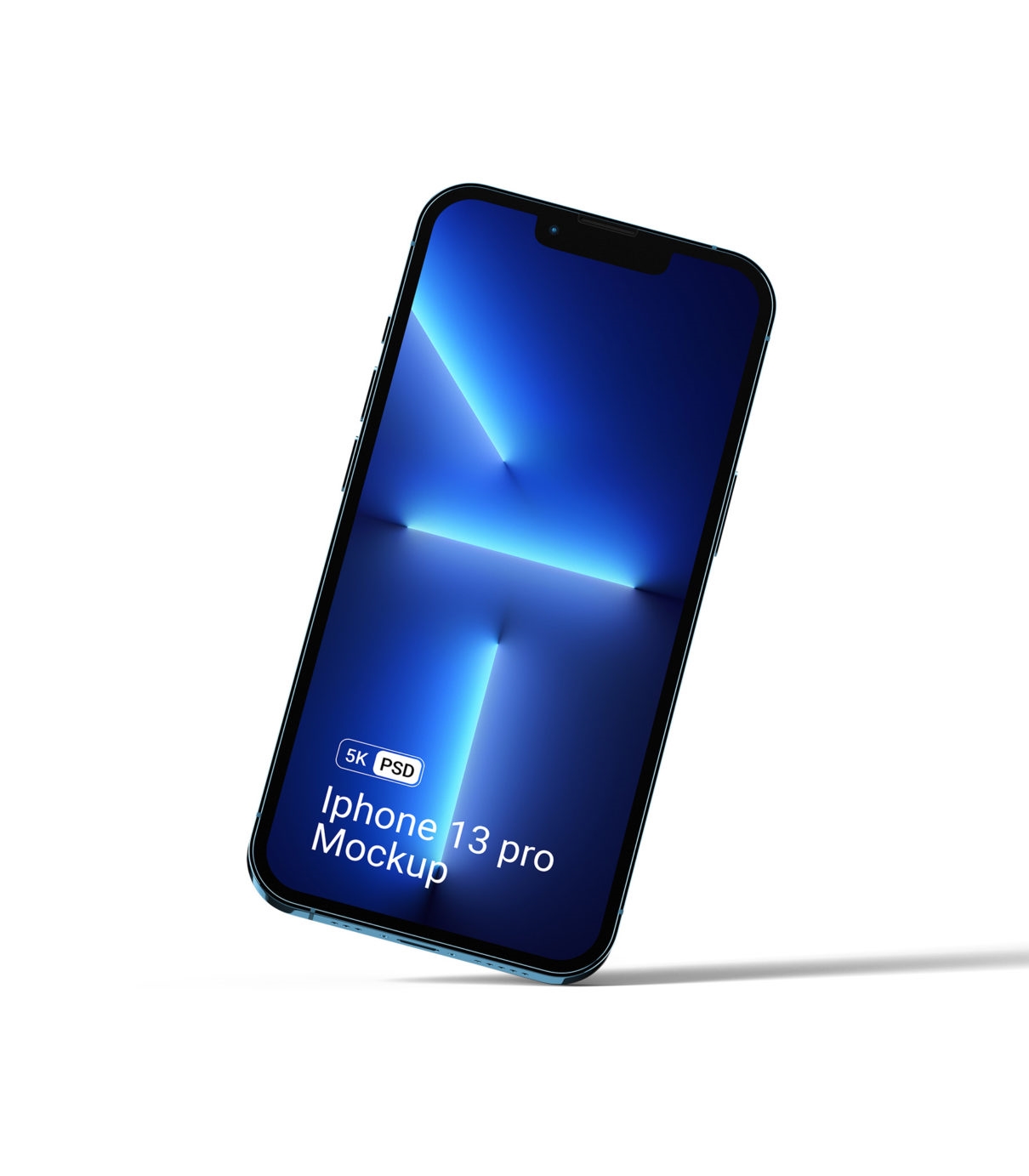 Front View of a Floating iPhone 13 Pro Mockup FREE PSD