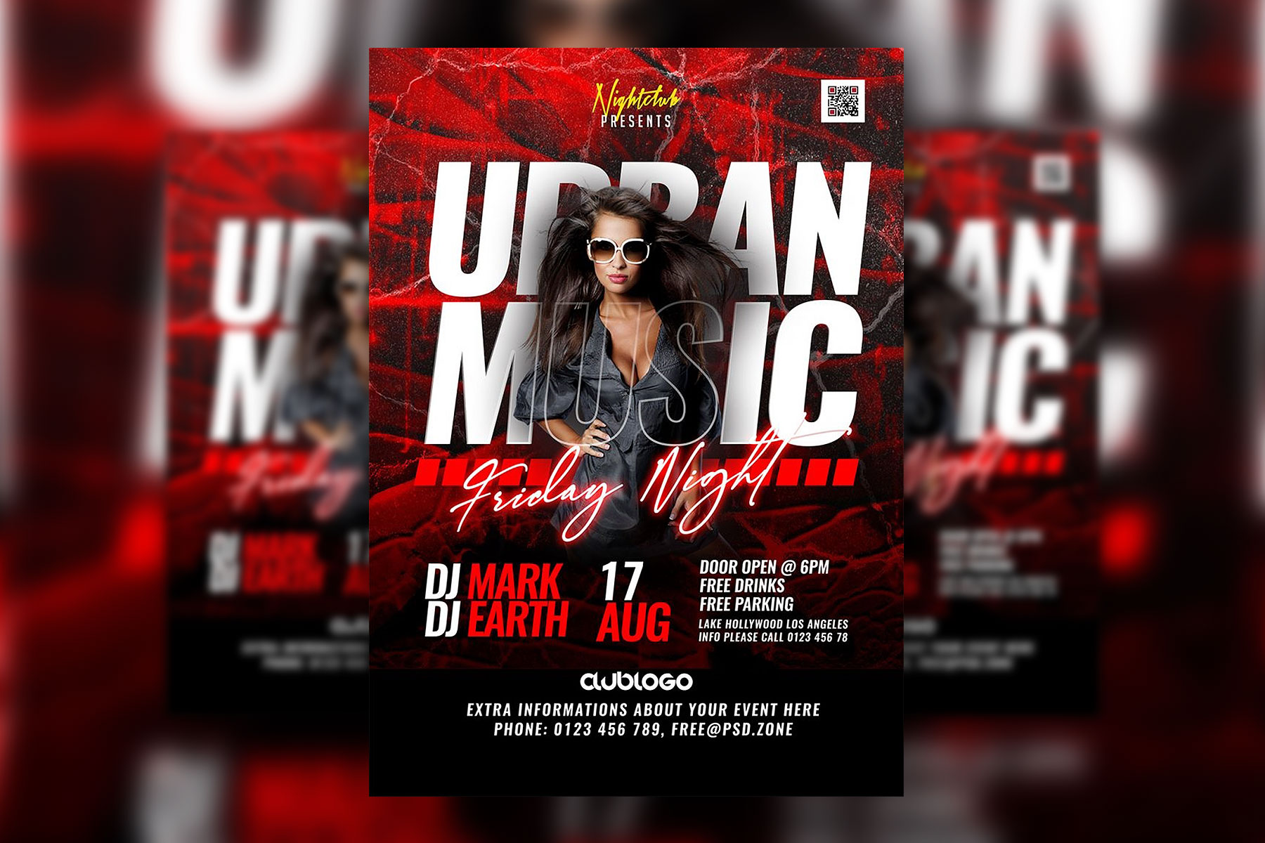 Grunge Night Party Flyer Template Free Download | Resource Boy