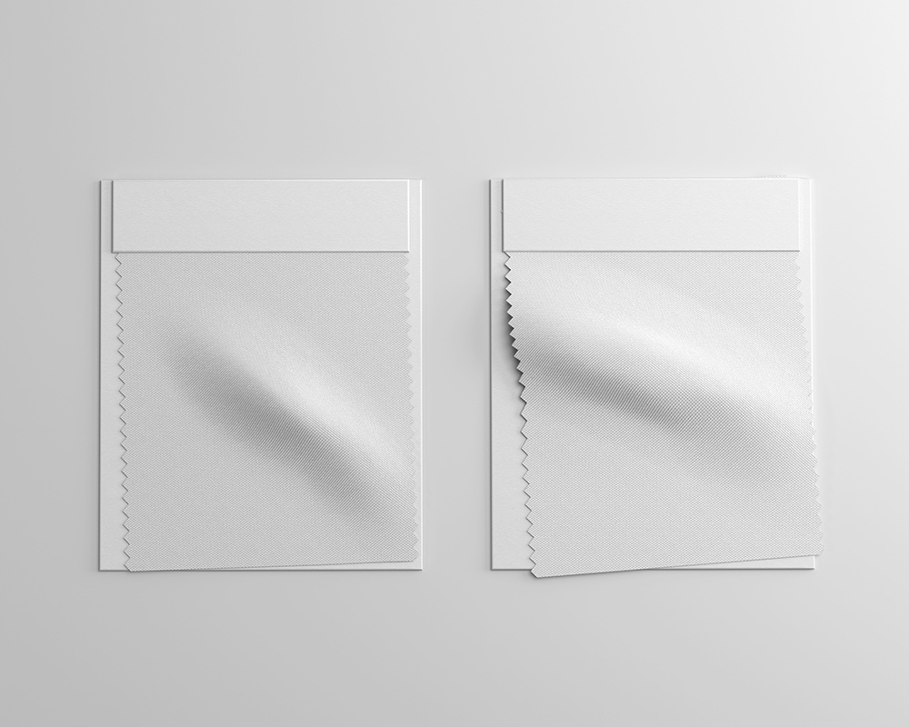 Top View of 2 Fabric Swatches Mockup FREE PSD