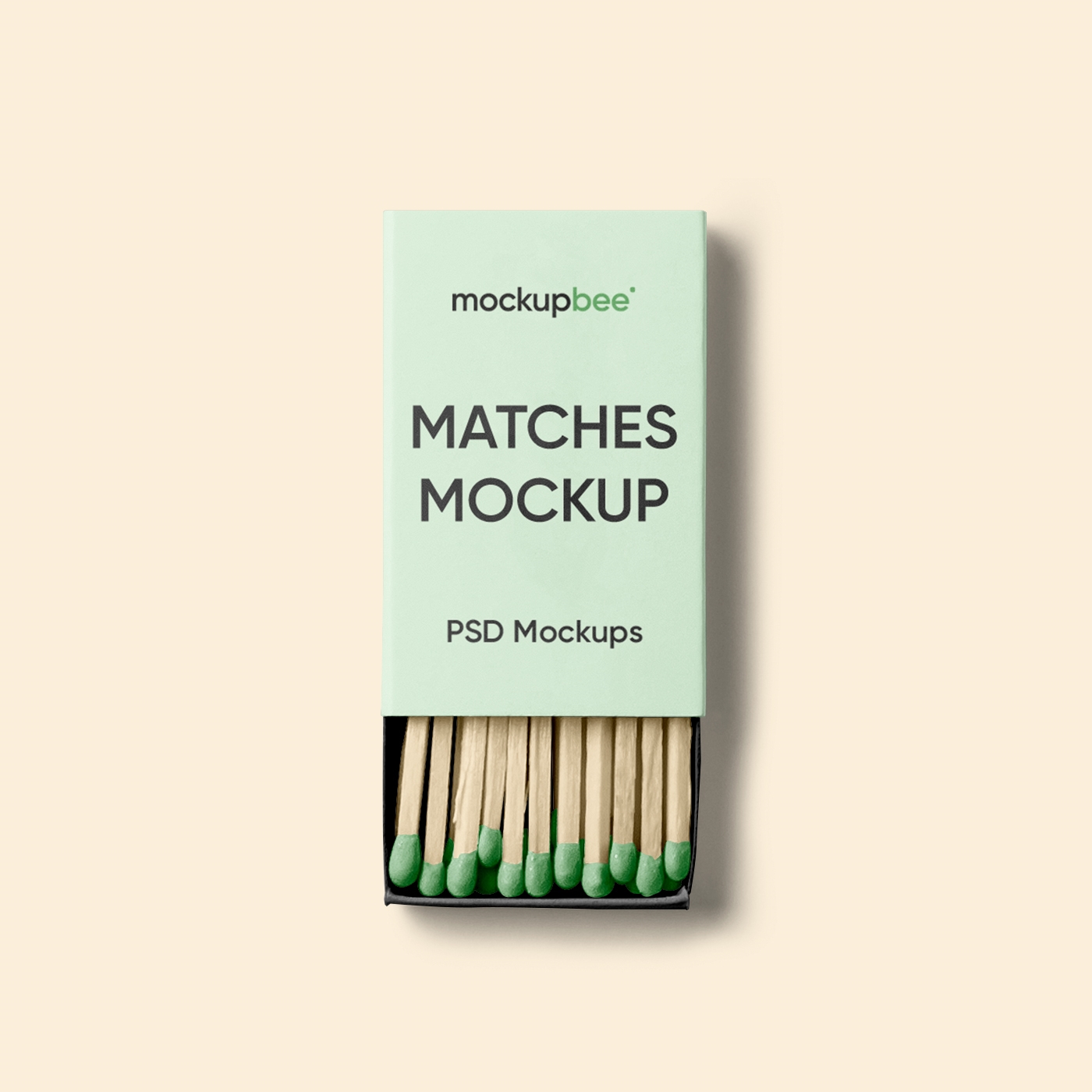 Top View of a Match Stick Box Mockup FREE PSD