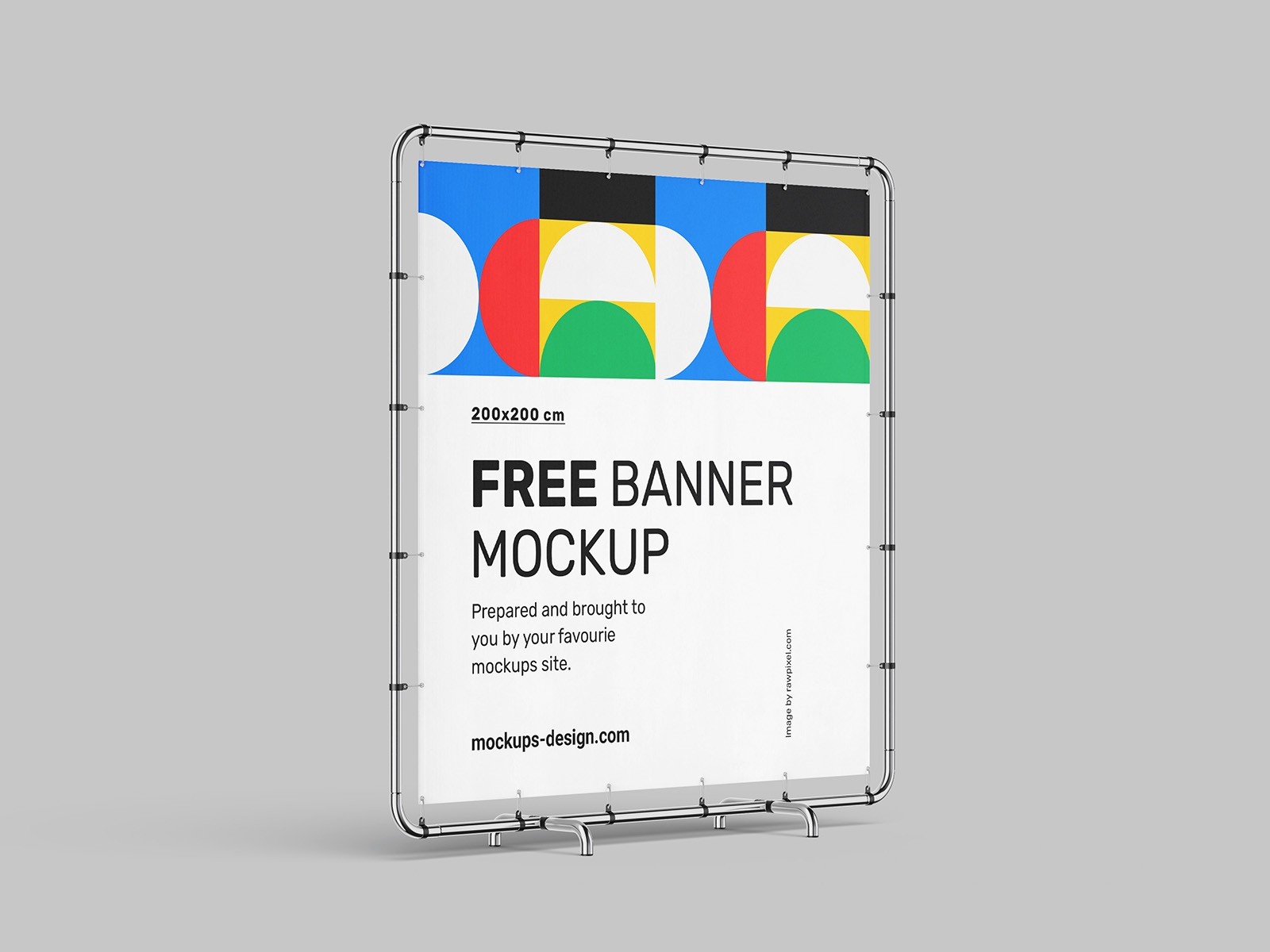 4 Mockups of Vertical Banner Stand Mockup (FREE) - Resource Boy