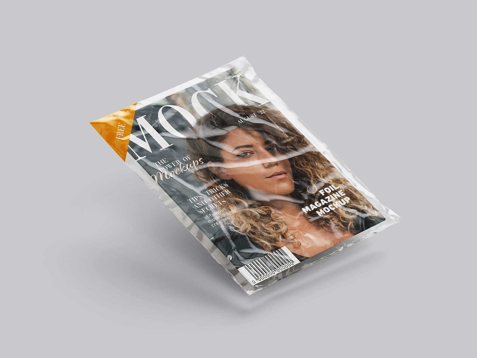 4 Mockups of Magazine Cover in Foil Design FREE PSD