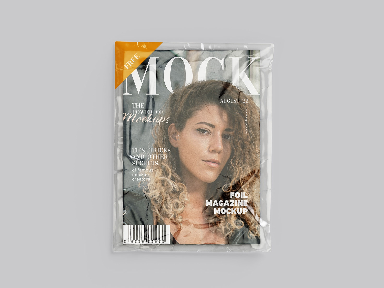 4 Mockups of Magazine Cover in Foil Design FREE PSD