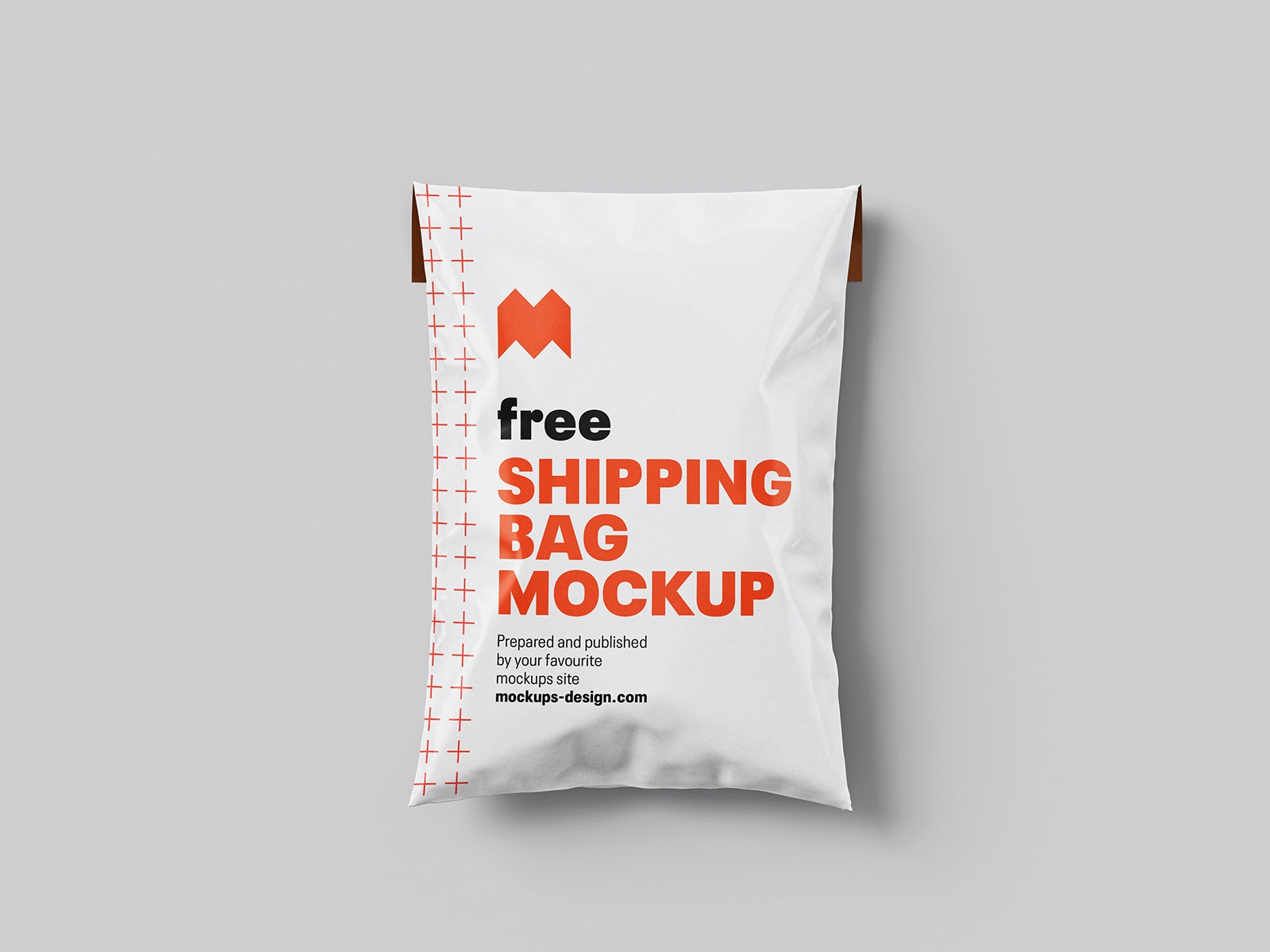 4 Mockups of Shipping Bag in Different Angles FREE PSD