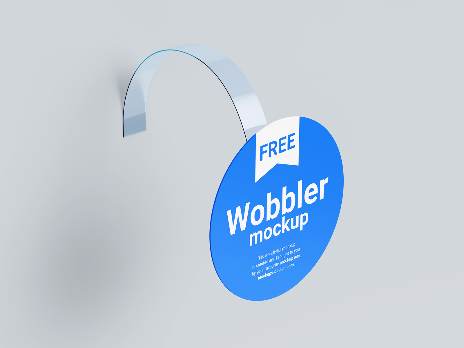 Front and Perspective View of 3 Round Wobbler Mockups FREE PSD