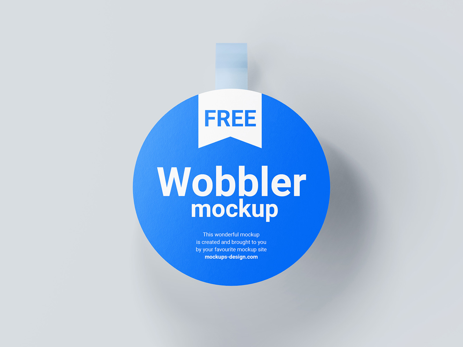 Front and Perspective View of 3 Round Wobbler Mockups FREE PSD