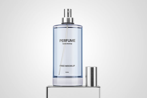 Premium PSD  Luxury perfume bottle with box mockups