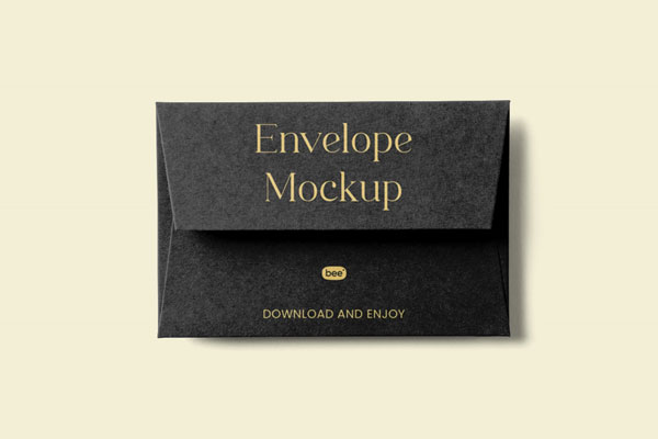 Front View of Elegant Envelope Mockup Free Download | Resource Boy