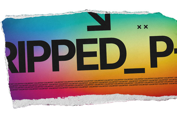 Front View Paper with Ripped Borders Mockup FREE PSD
