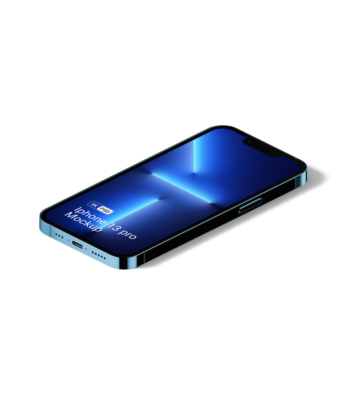 Perspective View of an iPhone 13 Pro Mockup FREE PSD