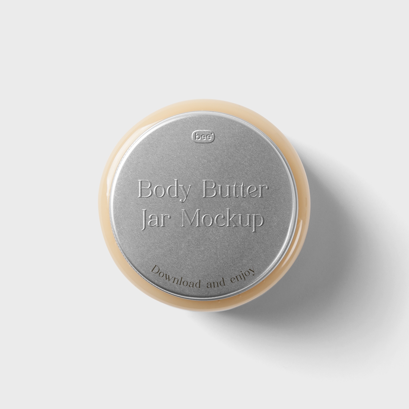 Top View of a Body Butter Jar Mockup FREE PSD